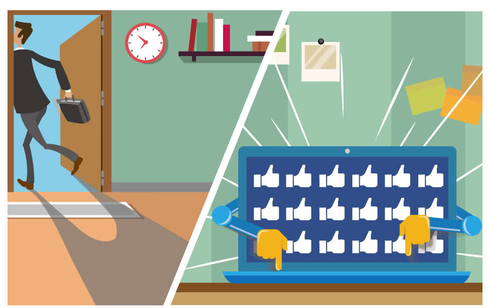 白天，你去上班，家裡的電腦也上班幫你自動按讚